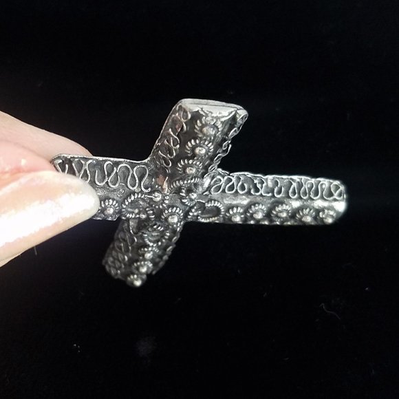 1-of-a-kind CROSS Pendant pewter lead free - Picture 4 of 5